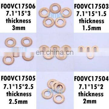 F 00V C17 503 Injector Copper Gasket Washer Copper With All Kinds of Industrial Kits ERIKC 7.1*15*1.5mm Copper for Injector