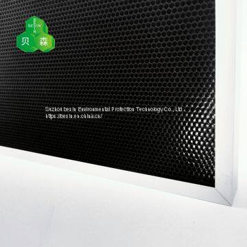 Suzhou besin Oblique Hole Aluminum Honeycomb Core Substrate Activated Carbon Efficient Decomposition Adsorption Filter