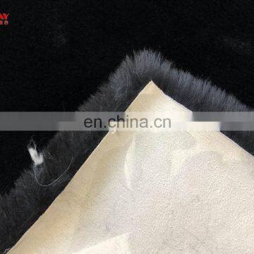 High Quality Luxurious Solid Rabbit Fur Rug With Suede Backing photo-5