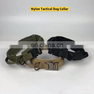 HQP-XQ01 HongQiang New Tactical Dog Adjustable Collar Quick Release Hardware Dog Collar  Military Pet Leash