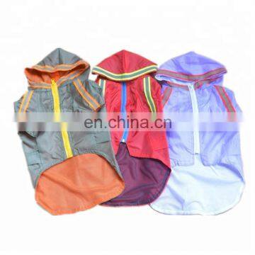 Waterproof pet zipper clothes rain jacket dog rain coat for large dogs