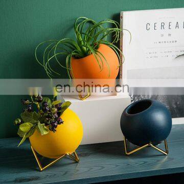 European Square Creative Metal Desktop Plant Pot Stand Flower Rack Succulent Plant Pot photo-3