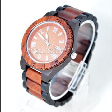 Wholesale Ebony Wooden Watch Wood Dial Quartz Brand Watches Christmas Gift photo-2