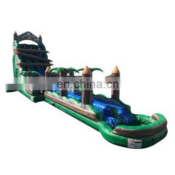 Log Flume Tropical Rush Tike Island Inflatable Double Lane Water Slide Outdoor Used