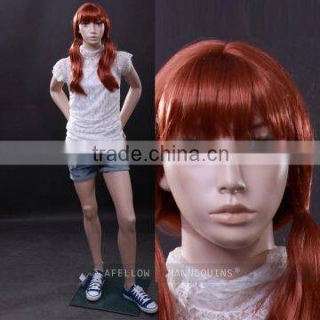 Wholesale Cheap Fiberglass Children Mannequin Teenager Girls Realist Dummy Manikin SK07