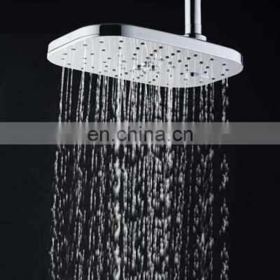 Bathroom square overhead rainfall shower head