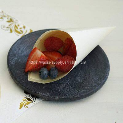 Tablecraft Large Wooden Serving Cones