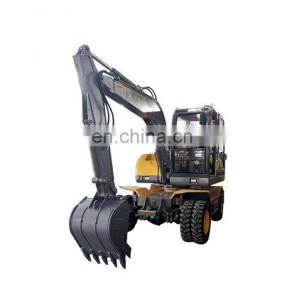Construction Machinery Cheap 7.5T Wheel Excavator for Sale photo-2