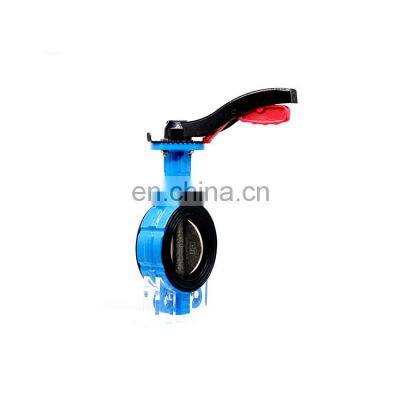 Tyco China Supplier Best Selling DN100 4 inch Wafer Type Lined Cast Iron Butterfly Valve For Water Oli Gas