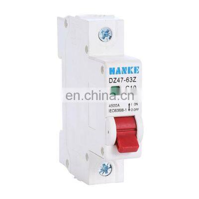 Factory direct sales DZ47-63Z 6A-40A / 1P AC 50Hz / 60Hz 230V 400V white MCB miniature circuit breaker