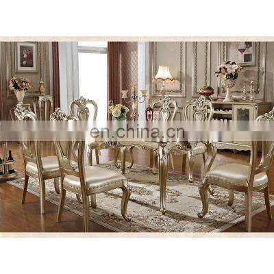 CBM 206 European style royal Champagne silver series classic dining table set