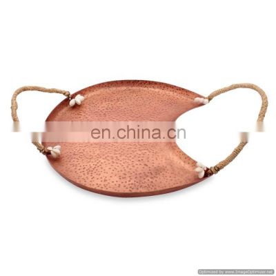 moon shape copper tray