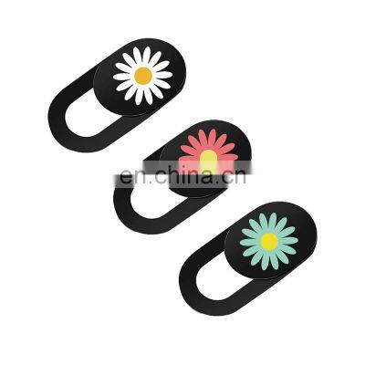 2021 new design anti-spy glitter thin cartoon imprint logo privacy protect slide mobile phone webcam cover