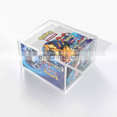 Custom Clear Acrylic Toy Booster Box Pokemon Cards Box Display Case Magnet Box photo-2