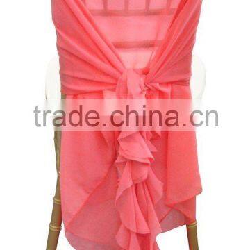 Wedding chair cover and chiffon sash