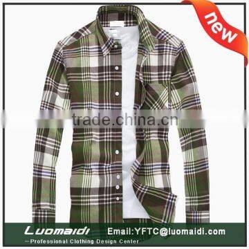 Original equipment manufacture price print man shirt/2015 casual shirt for man/long sleeve plaids shirt made in China