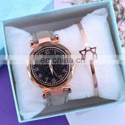 Casual Women Watches Starry Sky Quartz Wristwatch Female Clock Leather Fashion Ladies Wrist Gold Watch for Women photo-4