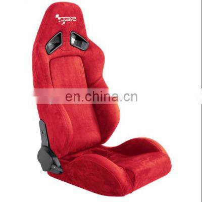 Adjustable Suede JBR1052 Red Color Sim Racing Seat With Slider