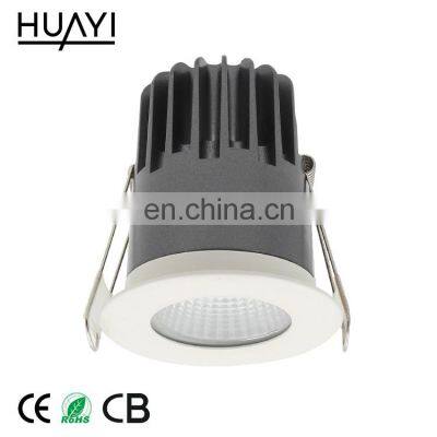 HUAYI Ip65 Waterproof 15W Aluminum Dimmable Round Insert Mount LED Downlight Fixture