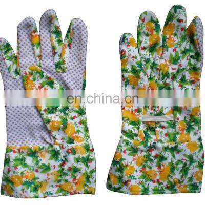 Mini Palm Dots Safety Cuff Women Flower Prints Kids Gardening Gloves