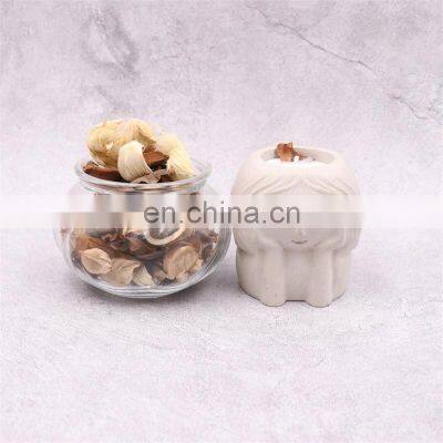 Factory Wholesale Nordic Luxury Eco Friendly Soy Wax Empty Round Candle Jar Ceramics Container Candle Holder