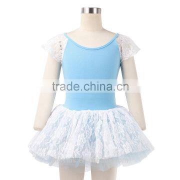 Child Short Sleeve Wedding Lace Tutu Dress photo-6