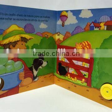 FDT customized round type sound module for kids colorful hardcover board book