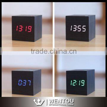 Mini Square Creative LED Wooden Alarm Clock