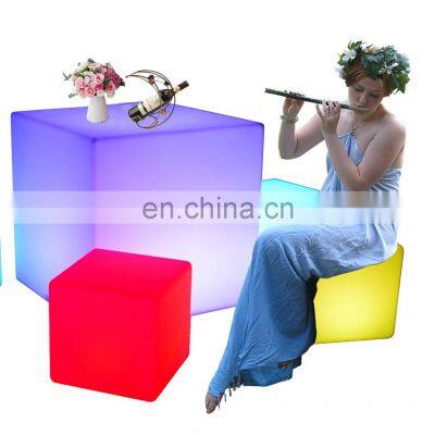 magic cube decorative /Decoration glowing led furniture LED cube chair for outdoor party/casino/luminous theme festival item