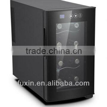 FUXIN:JC-23CRFW,Semiconductor Table Fridge with 8 Bottles/Glass Door Wine Cooler/Freezers.