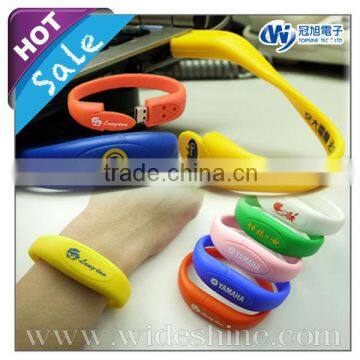 Custom logo usb wristband wholesale 1GB to 16GB