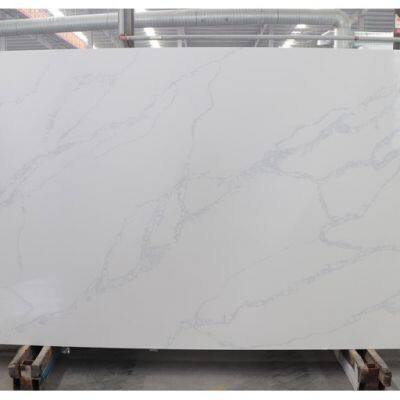 Code：8008，Calacatta artificial stone quartz slab kitchen countertops