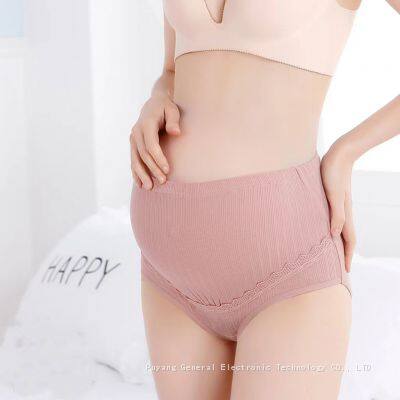 High Waist Breathable Ribbed Underwear Maternidad Bragas Maternity Panties Cotton Pregnant Women photo-2