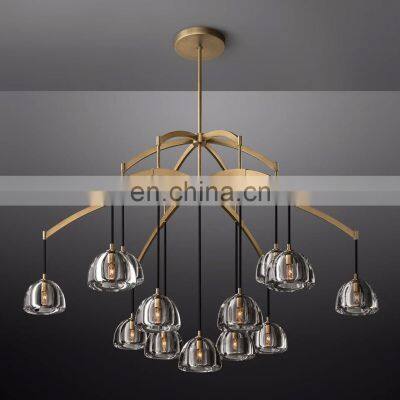 Modern Hemisere Round Luxury American Design Blown Glass Chandelier for Hotel Living Room and Kitchen Ceiling Lighting photo-4