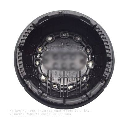 For Audi A4 B9 Audi Logo Leather Steering Wheel Airbag Cover Trim Cover White Stitching Red/Black Stitching photo-5