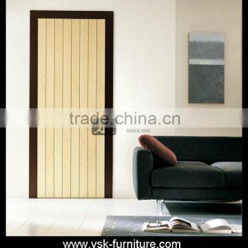 DO-075 Dark And Light Color Apartment Wood Door Design 2016