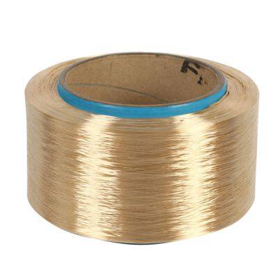 Dope dyed colors yarn Polyester FDY300D/96F super bright yarn Pakistan golden colors