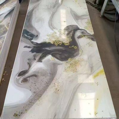 PVC Golden Marble Panel With Various Surface Pattern Glossy Surface Perfect Wall Panels for Home and Office photo-4