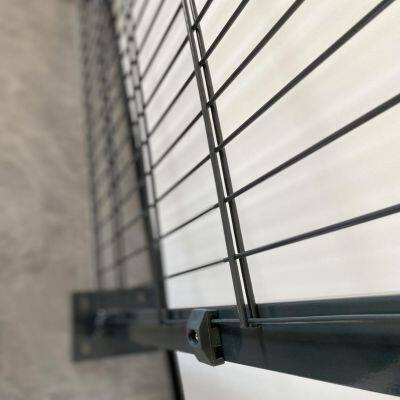 Double Horizontal Wire Fence Panel Powder Coated Weather Resistant Fence for Garden Villa and Yard