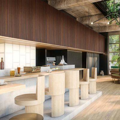 Акупанель Modern из полимерного волокна ПЭТ (полиэтилентерефталат), деревянный акустический планшет, панель для стен, огнестойкая, экологически чистая, обеспечивающая 90% шумоподавления для телевизионного фона в комнате