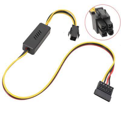 Graphics Card 6Pin to SATA Power Supply Cable 12V to SATA / 4Pin HDD Adapter