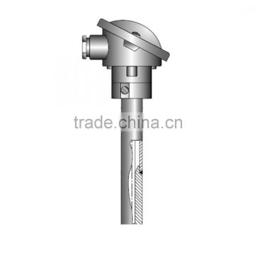 Insertion-thermocouple with steel thermowell