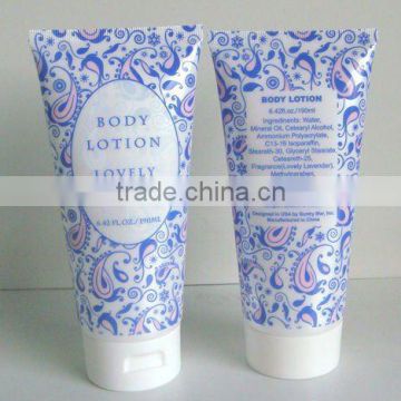 cosmetic flexible tube packaging for body lotion offset printing with filp top cap