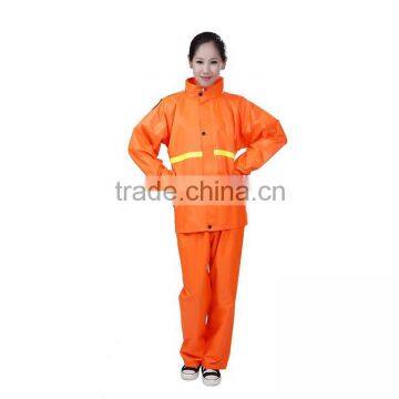 Orange Luminous Suit Thick Waterproof Safety Riding Raincoat photo-2