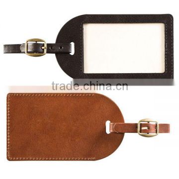 High quality colored pu leather luggage tags