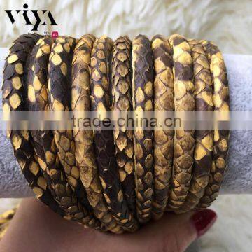 High Class Leather Cord Viya 2016 100% Genunie Stingray/Python Skin Rope for Leather Men Bracelet With Factory Wholesale Prices photo-6