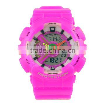 LP1369 Hot Product Stainless Steel Case Back Dual Time pu Bracelet Watch photo-2