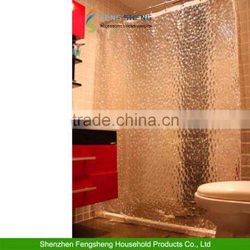 New Clear Thicker PEVA Diamond 3D Water Cube Mold Water Bath Shower Curtain