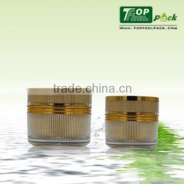 2015 50g 30g Acrylic Cream Cosmetic Plastic Jars With Lid and Cap