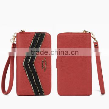 Hot sale genuine leather wallet business women leather wallet